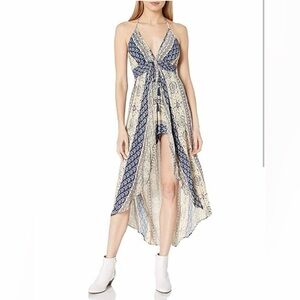 Angie romper dress boho style large EUC